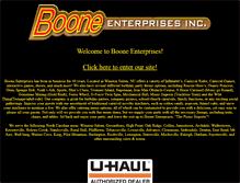 Tablet Screenshot of booneenterprises.com